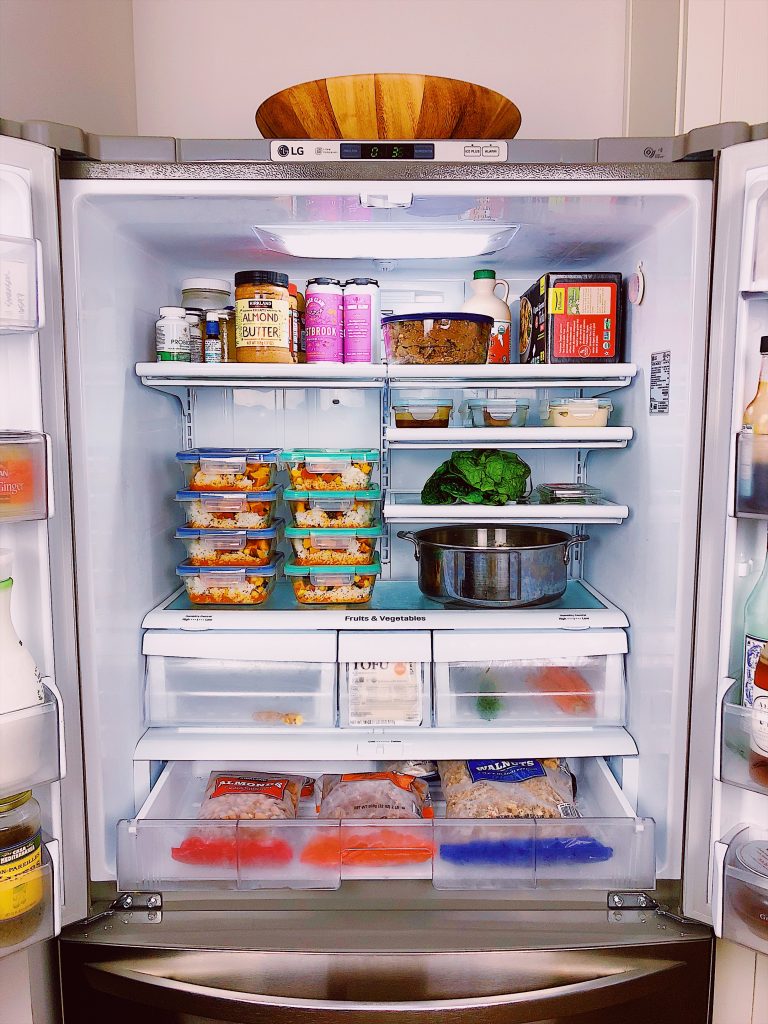 vegan meal prep fridge organization